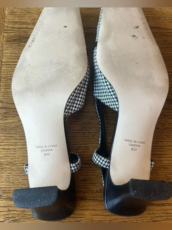 Karen Scott Black & White Houndstooth Slingback Pumps - Picture 3 of 5